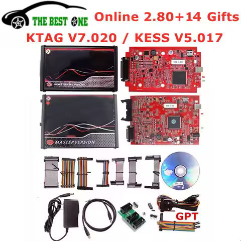 Unlimited 2.80 EU Red KTAG V7.020 4 LED 2.25 SW Online KESS V5.017 K-TAG 7.020 Master KESS 5.017 OBD