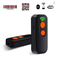 2D 1D QR Barcode Scanner 3 in 1 BT &amp; 2.4GHz Wireless &amp; Wired Connection Sound and Vibrator Prompt Support Offline Storage Compatible with Windows Android Linux Mac for Su [Sqic]