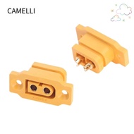 CAMELLI 5pcs XT60E Connector, AMASS Mountable XT60E Male Plug, Yellow RC Drone Accessories Plastic X