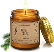 Candles, 16oz Large Jar Scented Candle – Cedarwood Soy Wax Candle with 100 Hour Burn Time, Long Last