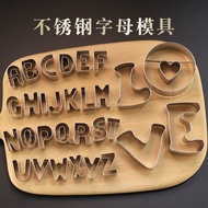 26 English Letters Stainless Steel Baking Fondant Biscuit Mold Fruit Vegetable Cutting Mold love Han