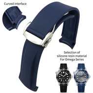 18mm 19mm 20mm 21mm 22mm Rubber Silicone Watch Bands For Omega Seamaster 300 speedmaster Strap Seiko Watchband blue black orange