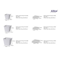 FELTON SQUARE FLOWER POT 8CM (FBL 2636)