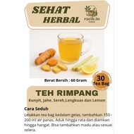 Teh Rimpang Kunyit Jahe Sereh Lengkuas Dan Lemon