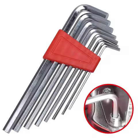 8pcs Allen Wrench Metric Wrench Inch Wrench L Wrench Size Allen Key Short Arm Tool Set Easy To Carry
