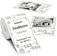 NIIMBOT Labels, Photo Paper Only for B21Pro Label Printer, Thermal Paper Sticker Label Tape for Phot