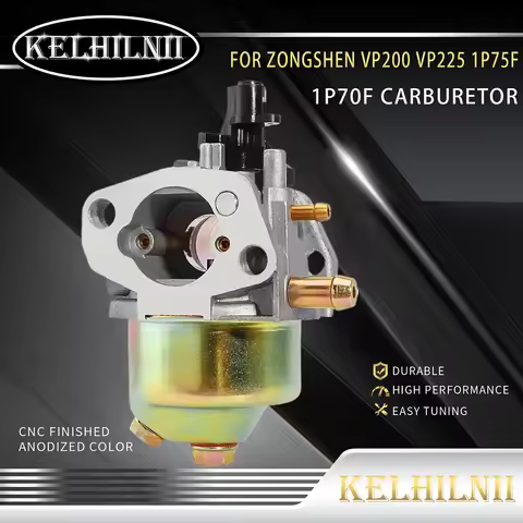 1P70F Carburetor Kit Compatible with Zongshen VP200 VP225 1P75F 6HP 6.5HP 196CC Vertical Axis Micro 