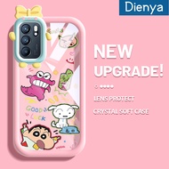 เคส Dienya สำหรับ OPPO Reno 6 5G Reno 6 Pro 5G Reno 6Z 5G เคสการ์ตูนสัตว์นำโชคสัตว์เล็กๆน้อยๆกล้องมอนสเตอร์ตัวนิ่มสำหรับเลนส์กันกระแทกแบบใสเคสโทรศัพท์โปร่งใสเคสป้องกันซิลิโคนเรียบง่าย