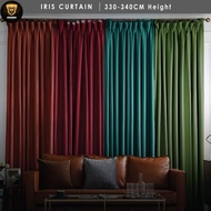 Asanicurtain Iris Hook/Eyelet Mix Blackout Curtain (330cm-340cm)