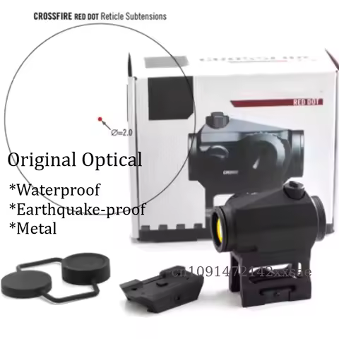 100% Original V tex Crossfire Gen II Tactical Optics Red Dot Sight 2 MOA Rifle Scope With 20mm Riser