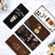 Soft Casing Coffee OPPO F7 F5 F9 Pro F11 Pro F17 Pro F19 OPPO A74 A16E A16K A73 A7X OPPO Case Silicone Tpu