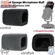 COCOFRUIT 1pcs Mic Windscreen Cover, Noise Reduction Flocked Sponge Foam Microphone Muff, Replacemen
