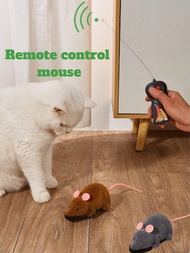 1 件電動遙控模擬老鼠玩具貓、寵物遙控玩具、寵物禮物