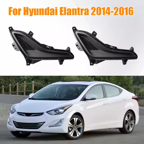 2Pcs Car Front Bumper Fog Light Cover for Hyundai Elantra 2014 2015 2016 Left Right Side Headlight C