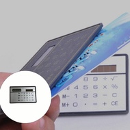 Kellnny Credit Card Sized Solar Calculator Lightweight Durability Plastic Home Office Tool