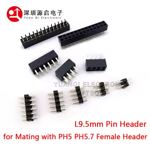 10pairs Male+Female 2.54mm PH5 Double Row Straight 2X3/4/5/6/7/8/9/12P-40P Short Version Rohs Goldpl