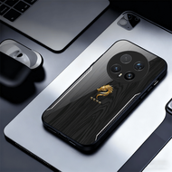 TEMU Phone Case - A Luxurious Black-striped Patterned White Glass Phone Case Suitable X70/x6c/power/
