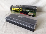 NICO：塑料錄音帶收納盒（15片、隆宇塑膠、收納箱、80年代）—古物舊貨、懷舊古道具、復古擺飾、早期民藝、太空年代、普普風、古董科技、視聽設備週邊收藏