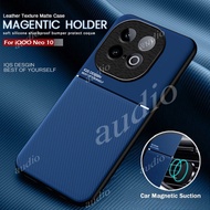 iQOO Neo 10 5G Case Magnetic Holder Leather Armor Shockproof Phone Cases For Vivo iQOO Neo 10 Neo10 