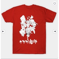 Chinese New Year red chothes Cartoon【GeGeGe no Kitaro】graphic 100%cotton O-neck T-Shirt