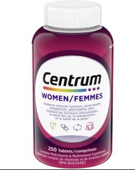 Centrum Complete Multivitamin and Mineral Supplement for Women, 250 Tablets