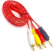 1.5M 3 RCA Audio Video Plug to 3.5mm Plug Jack Cable Wire Adapter TVPLUS Baby Stereo Male AUX