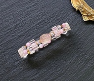 金草莓x雪花幽靈x紫鋰輝x鑽切白水晶 螢石龍龜黃銅手排 手環