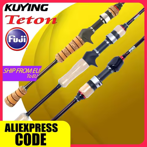 KUYING TETON L Light 1.98m 6'6" Carbon Fishing Rod Spinning Casting FUJI Reel Seat Ring 2-10g 3-8lb 