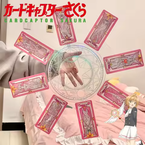Anime Cardcaptor Sakura Kinomoto Sakura Cosplay Magic Circle Clow Card Tarot Turntable Fashion Party