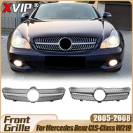 XVIP Chrome Silver Diamonds Style Racing Grille For Mercedes Benz CLS-Class W219 CLS350 CLS500 CLS55