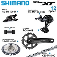 SHIMANO XT M8100 1x12 Speed Groupset MTB FOVNO MC-018 170mm 175mm Crankset Shifter Rear Derailleur 1