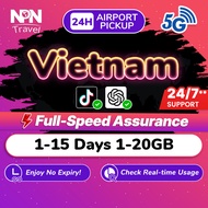 Vietnam SIM Card Pro 1-15 Days 1-20GB 5G/4G Data | Instant Airport Pickup  | High Speed Travel Data 