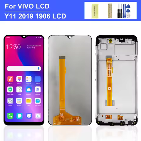 6.35" For Vivo Y11 2019 (1906) LCD Display Touch panel Screen sensor Digitizer module Assembly for V