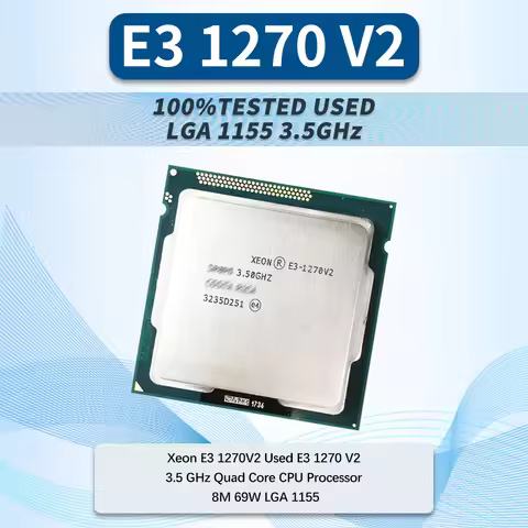 High-quality 100% Tested Xeon E3 1270V2 E3 1270 V2 3.5 GHz Quad Core CPU Processor 8M 69W LGA 1155 W