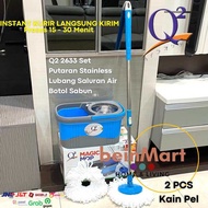 Pel Lantai Alat Pel Putar Otomatis Stainless Magic Mop Q2 2623 2633 GSF 533 433 Kleaner Bolde