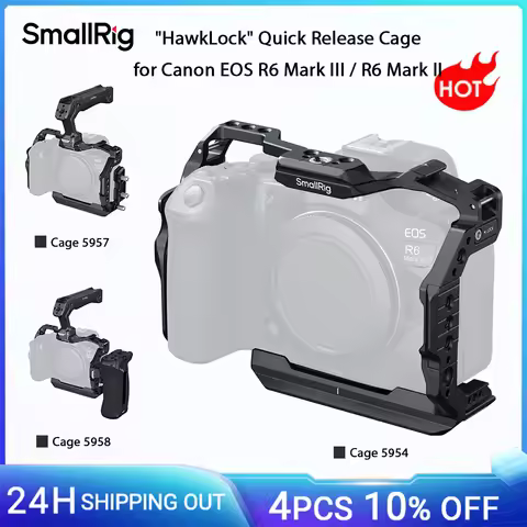 SmallRig R6 Mark III "HawkLock" Quick Release Cage for Canon EOS R6 Mark III / R6 Mark II, with Arca