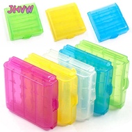 JHVW 4 AA AAA Plastic Coloful Organizer Battery Holder Storage