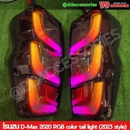 ไฟท้าย Dmax 2020 2021 2022 2023 2024 สีsmoke ลาย 2024 สี RGB เปลี่ยนสีได้ ใส่กับ Dmax 2019-2024 ได้เ