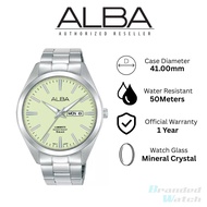 [Official Warranty] Alba AJ6211X1 AJ6211X AJ6211 Men's Analog Stainless Steel Watch Water Resistant 