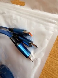 100% new 3 in 1 charging cable extendable USB micro lightning USB-C Apple iPhone ipad charger 全新 充電線