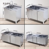 One Stainless Steel 304 One White Cabinet Sink Stove with Steel Cabinet Cabinet Wheat Stainless Stee