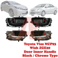 Toyota Vios NCP93 Wish ZGE20 Black/Black Chrome Type Door Inner Handle New Door Opener In Train