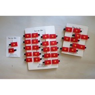 [Wholesale Link] 10-20 Vietnam flag clips celebrating April 30 - September 2 - [Handmade clips by Da
