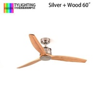 天怡燈飾 - T.Y.L 949 Silver (Down Rod Style)(60吋)(No Light)風扇燈 吊扇燈 LED Ceiling Fan