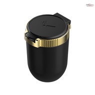 Car Ashtray with Lid Universal Car Interior Ashtray with LED Blue Light Portable Smell-Proof Vehicle Rubbish Can  MOTO-4.22