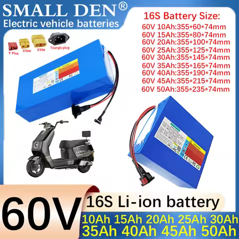 60V 10Ah 15Ah 20Ah 25Ah 30Ah 35Ah 40Ah 45Ah 50Ah 21700 Lithium Battery Pack 3000W High Power With BM