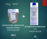 Sodium Bicarbonate 1KG (Baking Soda) + Hydrogen Peroxide 3% (COMBO SET)