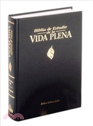 5394.Biblia de estudio vida plena / Full Life Study Bible ─ Reina-Valera 1960, Negro, Piel Especial / Reina-Valera 1960, Black, Bonded Leather