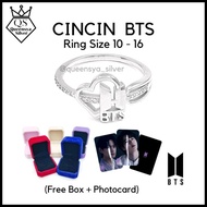 Cincin Wanita Bts Cincin Silver Cincin Bts Lapis Emas Putih Asli