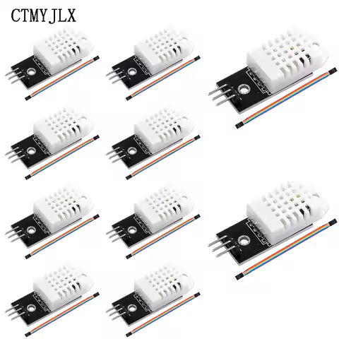 10pcs DHT22 Digital Temperature and Humidity Sensor DHT22 AM2302 Module+PCB With Cable For Arduino S